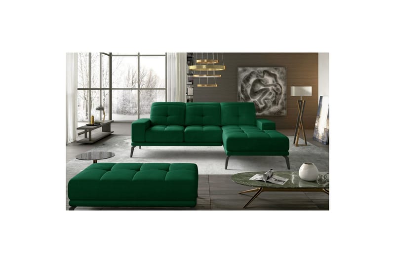 Hörnsoffa Eltap Torrense 265x175x98 cm - Kronos 19, Grön, Höger - Möbler - Soffa - Bäddsoffa - Bäddsoffa divan