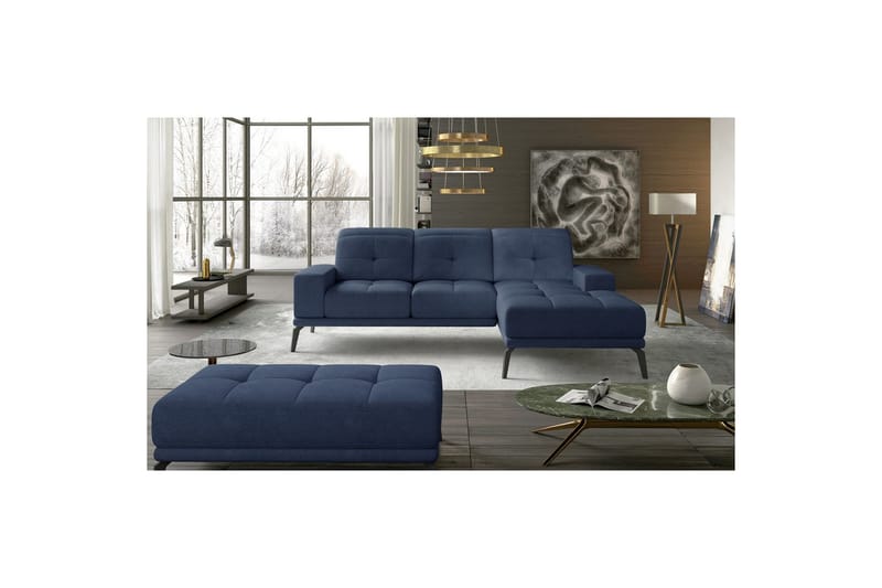 Hörnsoffa Eltap Torrense 265x175x98 cm - Soro 76, Blå, Höger - Möbler - Soffa - Bäddsoffa - Bäddsoffa divan