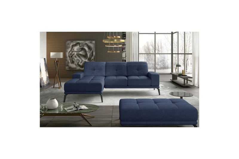 Hörnsoffa Eltap Torrense 265x175x98 cm - Soro 76, Blå, Vänster - Möbler - Soffa - Bäddsoffa - Bäddsoffa divan