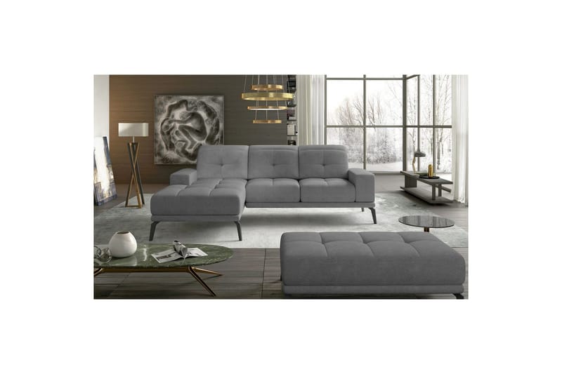 Hörnsoffa Eltap Torrense 265x175x98 cm - Soro 93, Grå, Vänster - Möbler - Soffa - Bäddsoffa - Bäddsoffa divan