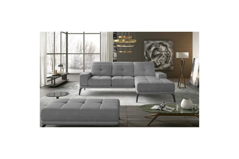 Hörnsoffa Eltap Torrense 265x175x98 cm - Paros 05, Grå, Höger - Möbler - Soffa - Bäddsoffa - Bäddsoffa divan