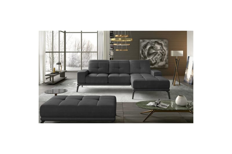 Hörnsoffa Eltap Torrense 265x175x98 cm - Paros 06, Grå, Höger - Möbler - Soffa - Bäddsoffa - Bäddsoffa divan