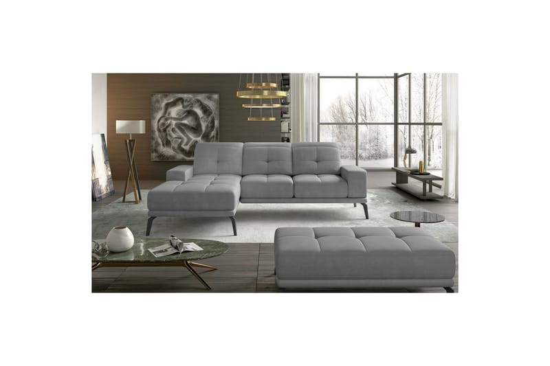 Hörnsoffa Eltap Torrense 265x175x98 cm - Paros 05, Grå, Vänster - Möbler - Soffa - Bäddsoffa - Bäddsoffa divan