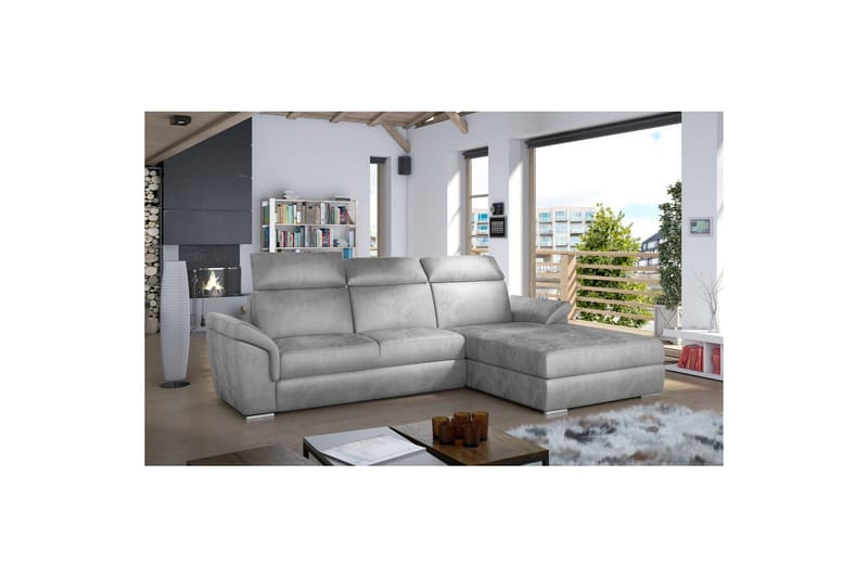 Hörnsoffa Eltap Trevisco 272x216x100 cm, Monolith 84, Grå, Höger
