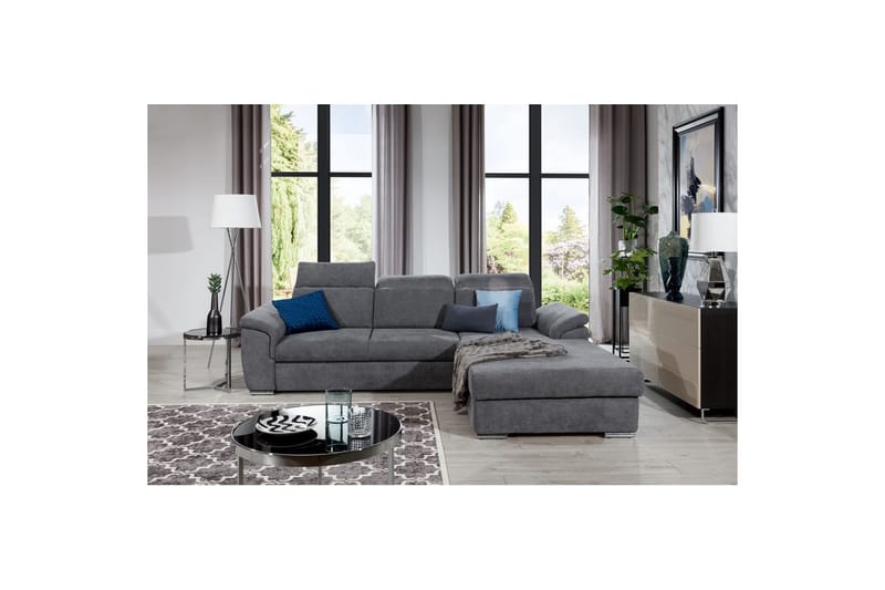 Hörnsoffa Eltap Trevisco 272x216x100 cm - Omega 13, Grå, Höger - Möbler - Soffa - Bäddsoffa - Bäddsoffa divan