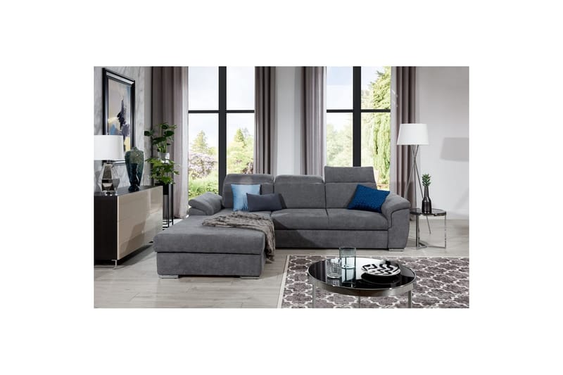 Hörnsoffa Eltap Trevisco 272x216x100 cm - Omega 13, Grå, Vänster - Möbler - Soffa - Bäddsoffa - Bäddsoffa divan