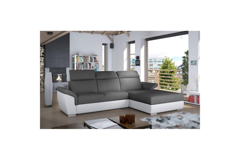 Hörnsoffa Eltap Trevisco 272x216x100 cm - Sawana 05, Soft 17, Mörkgrå, Höger - Möbler - Soffa - Bäddsoffa - Bäddsoffa divan