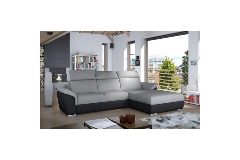 Hörnsoffa Eltap Trevisco 272x216x100 cm - Sawana 21, Soft 11, Grå, Höger - Möbler - Soffa - Bäddsoffa - Bäddsoffa divan