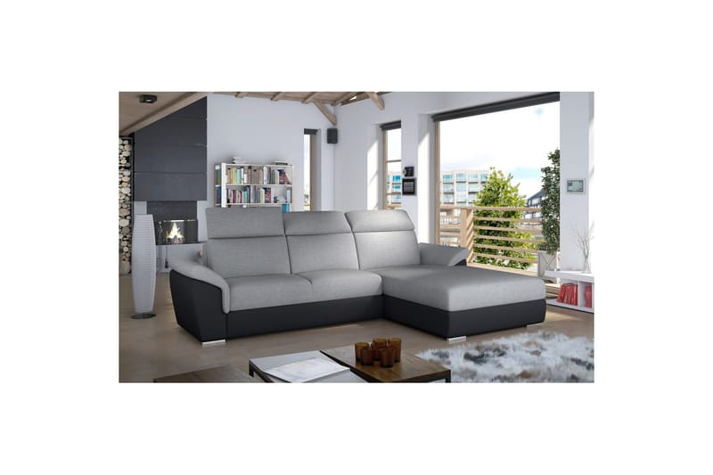 Hörnsoffa Eltap Trevisco 272x216x100 cm, Sawana 21, Soft 11, Grå, Höger