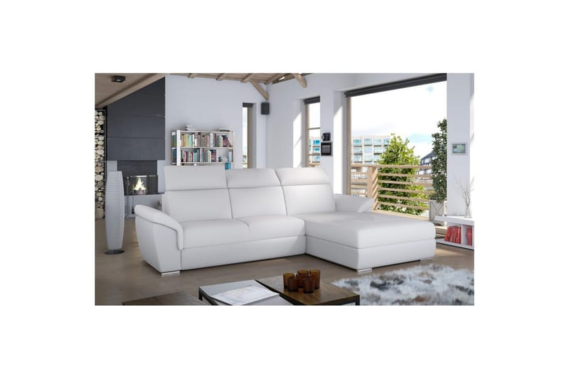 Hörnsoffa Eltap Trevisco 272x216x100 cm - Soft 17, Vit, Höger - Möbler - Soffa - Bäddsoffa - Bäddsoffa divan