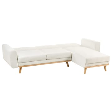 Hörnsoffa Kaarina - Vit, brun - Möbler - Soffa - Bäddsoffa - Hörnbäddsoffa