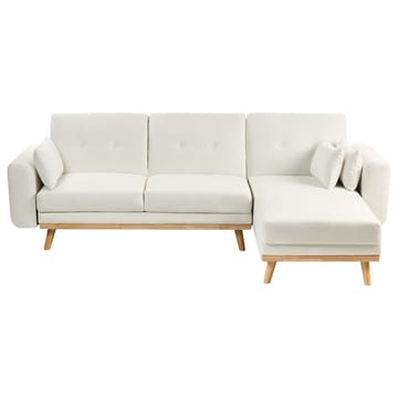 Hörnsoffa Kaarina - Vit, brun - Möbler - Soffa - Bäddsoffa - Hörnbäddsoffa