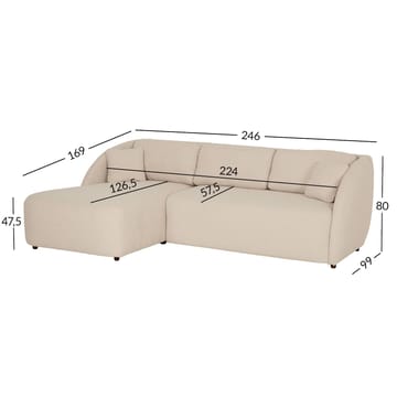 Hörnsoffa Norrby Vänster - kräm - Möbler - Soffa - Bäddsoffa - Hörnbäddsoffa