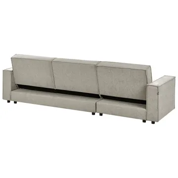 Hörnsoffa Romedal II - Beige, svart/Högervänd - Möbler - Soffa - Bäddsoffa - Hörnbäddsoffa