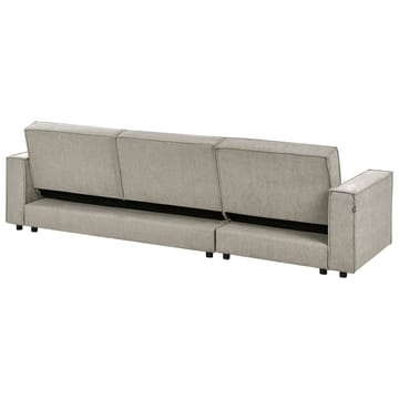 Hörnsoffa Romedal II - Beige, svart/Högervänd - Möbler - Soffa - Bäddsoffa - Hörnbäddsoffa
