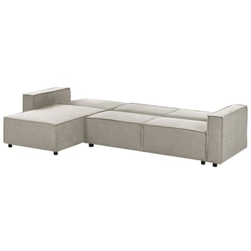 Hörnsoffa Romedal II - Beige, svart/Högervänd - Möbler - Soffa - Bäddsoffa - Hörnbäddsoffa