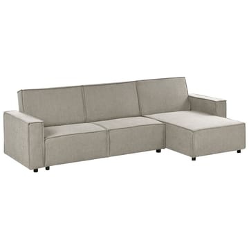 Hörnsoffa Romedal II - Beige, svart/Vänstervänd - Möbler - Soffa - Bäddsoffa - Hörnbäddsoffa
