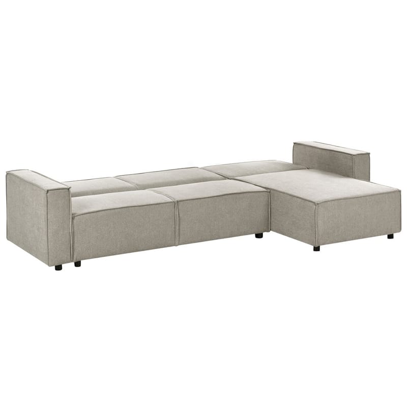 Hörnsoffa Romedal II - Beige, svart/Vänstervänd - Möbler - Soffa - Bäddsoffa - Hörnbäddsoffa