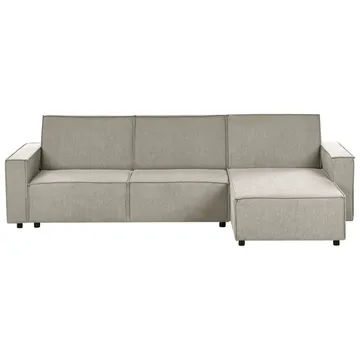 Hörnsoffa Romedal II - Beige, svart/Vänstervänd - Möbler - Soffa - B äddsoffa - Hörnbäddsoffa
