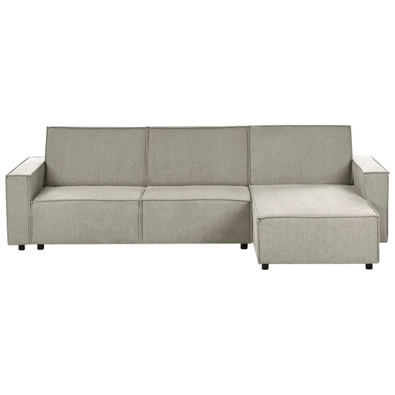 Hörnsoffa Romedal II - Beige, svart/Vänstervänd - Möbler - Soffa - Bäddsoffa - Hörnbäddsoffa