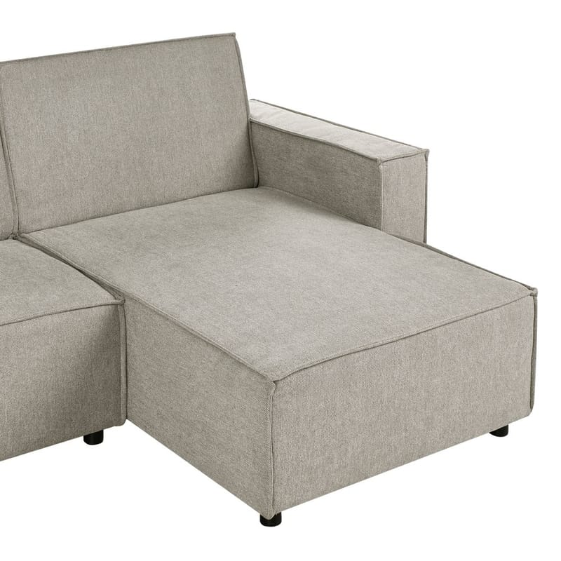 Hörnsoffa Romedal II - Beige, svart/Vänstervänd - Möbler - Soffa - Bäddsoffa - Hörnbäddsoffa