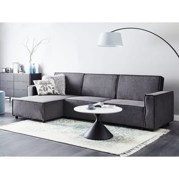 Hörnsoffa Romedal II - Grå, svart/Högervänd - Möbler - Soffa - Bäddsoffa - Hörnbäddsoffa