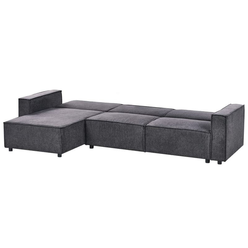 Hörnsoffa Romedal II - Grå, svart/Högervänd - Möbler - Soffa - Bäddsoffa - Hörnbäddsoffa