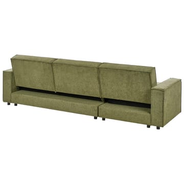 Hörnsoffa Romedal II - Grön, Svart/Högervänd - Möbler - Soffa - Bäddsoffa - Hörnbäddsoffa