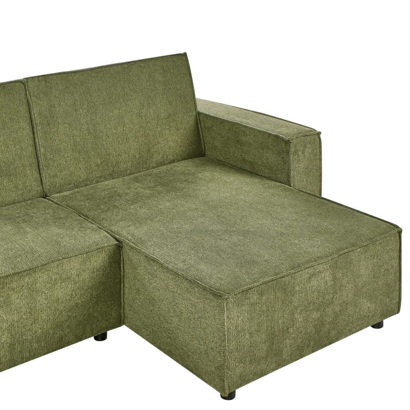 Hörnsoffa Romedal II - Grön, Svart/Vänstervänd - Möbler - Soffa - Bäddsoffa - Hörnbäddsoffa