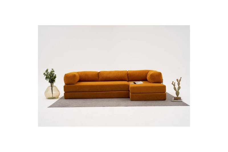 Hörnsoffa Selorbury Trippel Apelsin - Apelsin - Möbler - Soffa - Bäddsoffa - Hörnbäddsoffa