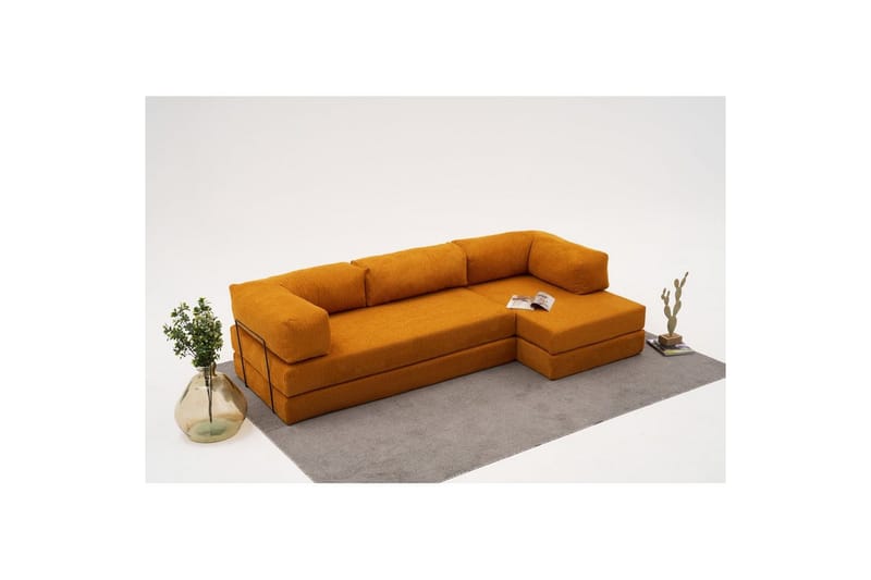 Hörnsoffa Selorbury Trippel Apelsin - Apelsin - Möbler - Soffa - Bäddsoffa - Hörnbäddsoffa