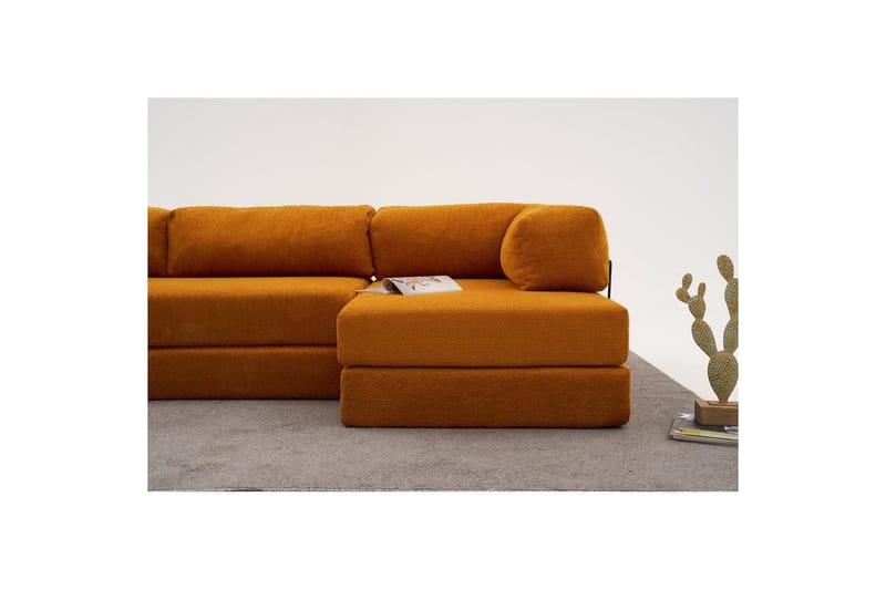Hörnsoffa Selorbury Trippel Apelsin - Apelsin - Möbler - Soffa - Bäddsoffa - Hörnbäddsoffa