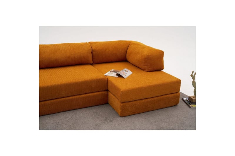 Hörnsoffa Selorbury Trippel Apelsin - Apelsin - Möbler - Soffa - Bäddsoffa - Hörnbäddsoffa