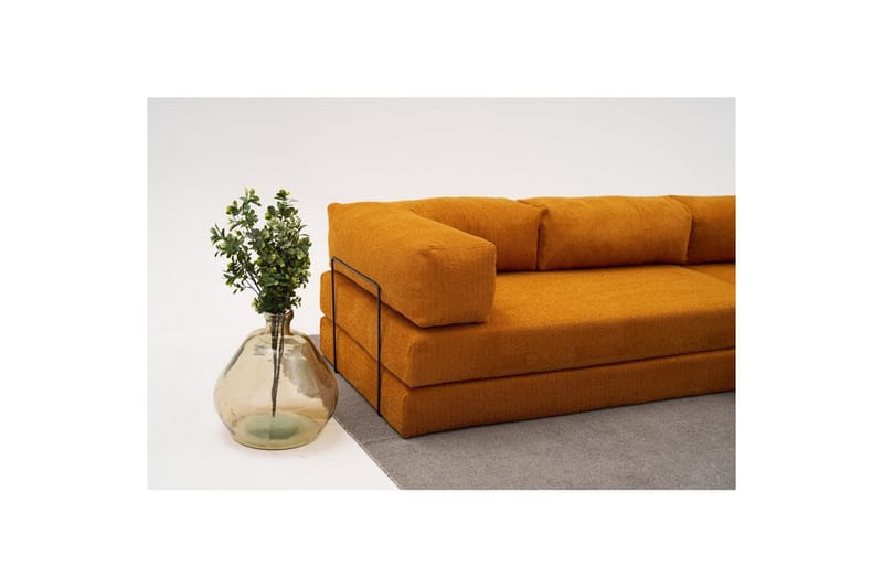 Hörnsoffa Selorbury Trippel Apelsin - Apelsin - Möbler - Soffa - Bäddsoffa - Hörnbäddsoffa