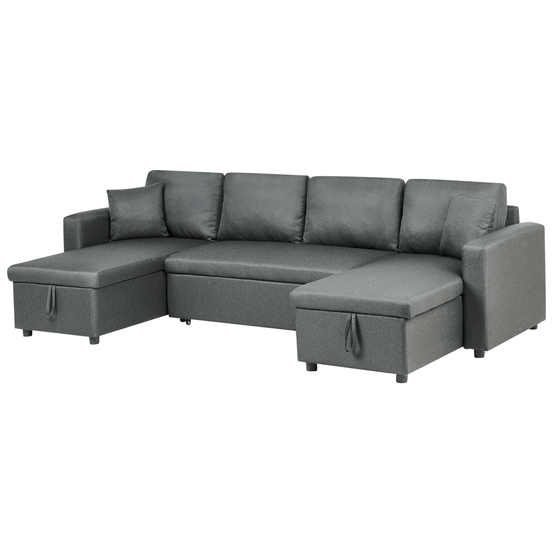 Hörnsoffa Sommen - Mörkgrå - Möbler - Soffa - Bäddsoffa - U bäddsoffa