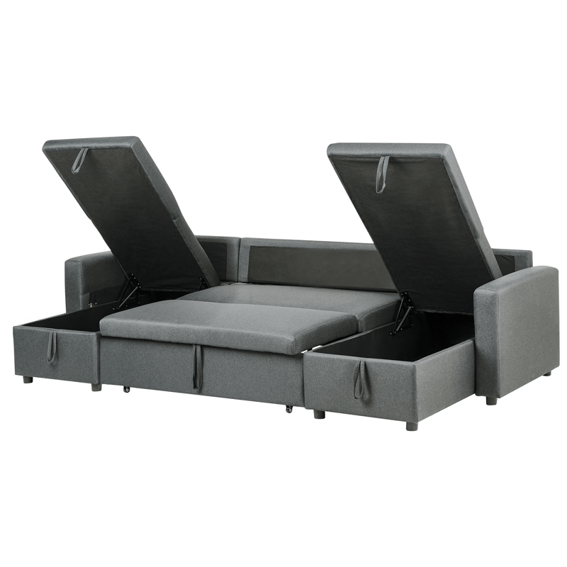 Hörnsoffa Sommen - Mörkgrå - Möbler - Soffa - Bäddsoffa - U bäddsoffa