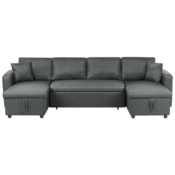 Hörnsoffa Sommen - Mörkgrå - Möbler - Soffa - Bäddsoffa - U bäddsoffa
