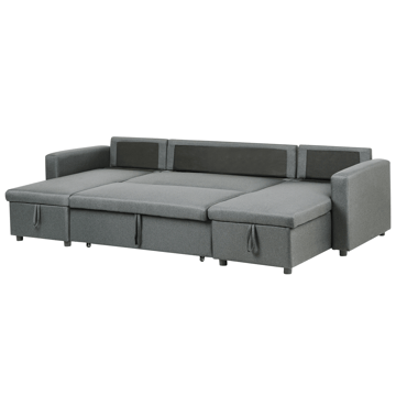 Hörnsoffa Sommen - Mörkgrå - Möbler - Soffa - Bäddsoffa - U bäddsoffa