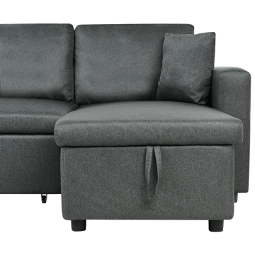 Hörnsoffa Sommen - Mörkgrå - Möbler - Soffa - Bäddsoffa - U bäddsoffa
