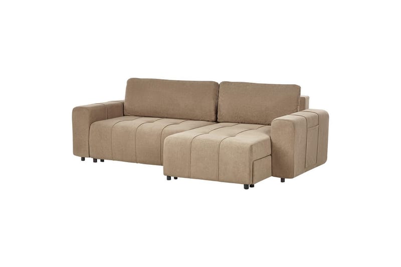 Hörnsoffa till vänster Vänstervänd Innvik - Brun, 213x156 cm - Möbler - Soffa - Bäddsoffa - Bäddsoffa divan