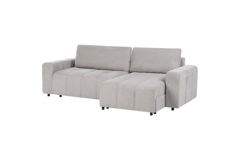Hörnsoffa till vänster Vänstervänd Innvik - Grå, 213x156 cm - Möbler - Soffa - Bäddsoffa - Bäddsoffa divan