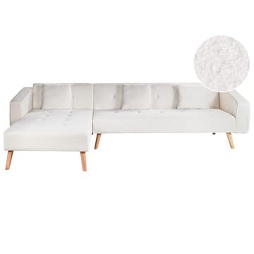 Hörnsoffa Vadso - Vit, ljust trä/Högervänd - Möbler - Soffa - Bäddsoffa - Hörnbäddsoffa