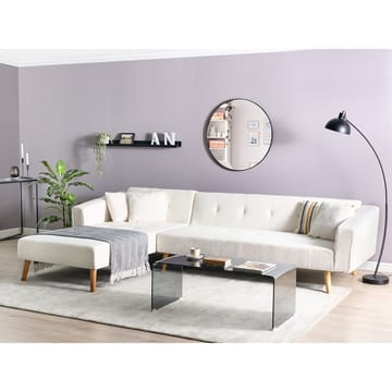 Hörnsoffa Vadso - Vit, ljust trä/Högervänd - Möbler - Soffa - Bäddsoffa - Hörnbäddsoffa