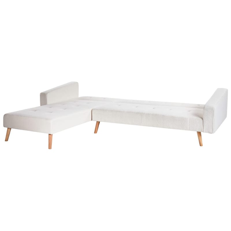 Hörnsoffa Vadso - Vit, ljust trä/Högervänd - Möbler - Soffa - Bäddsoffa - Hörnbäddsoffa