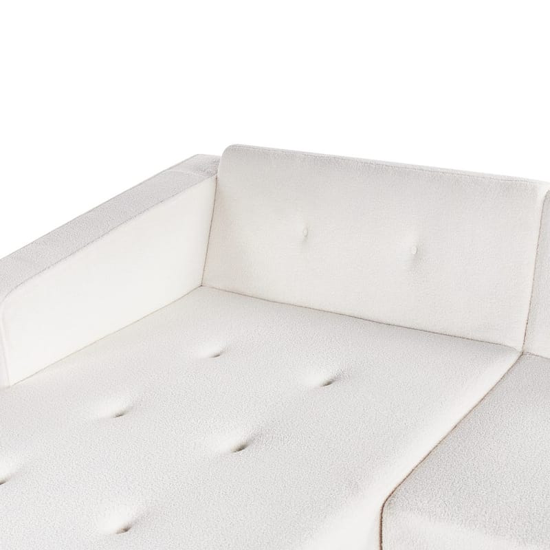 Hörnsoffa Vadso - Vit, ljust trä/Högervänd - Möbler - Soffa - Bäddsoffa - Hörnbäddsoffa