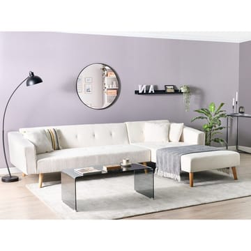 Hörnsoffa Vadso - Vit, ljust trä/Vänstervänd - Möbler - Soffa - Bäddsoffa - Hörnbäddsoffa