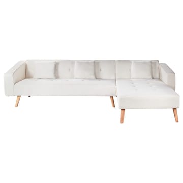 Hörnsoffa Vadso - Vit, ljust trä/Vänstervänd - Möbler - Soffa - Bäddsoffa - Hörnbäddsoffa