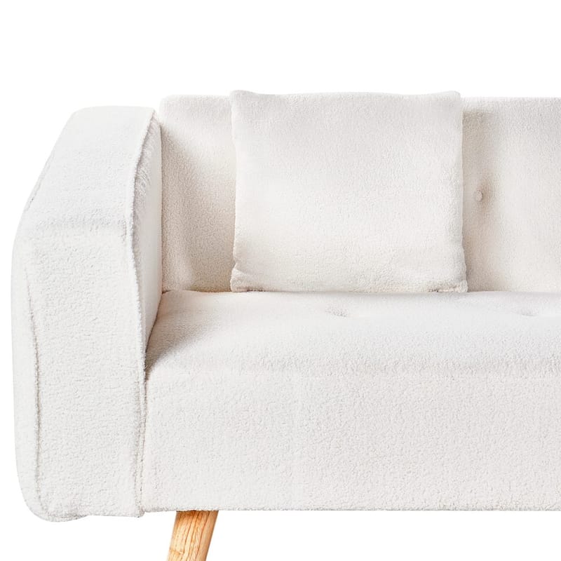 Hörnsoffa Vadso - Vit, ljust trä/Vänstervänd - Möbler - Soffa - Bäddsoffa - Hörnbäddsoffa