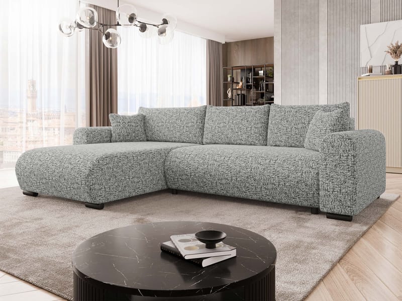 Handda 3-sits Bäddsoffa med divan - grå - Möbler - Soffa - Bäddsoffa - Hörnbäddsoffa