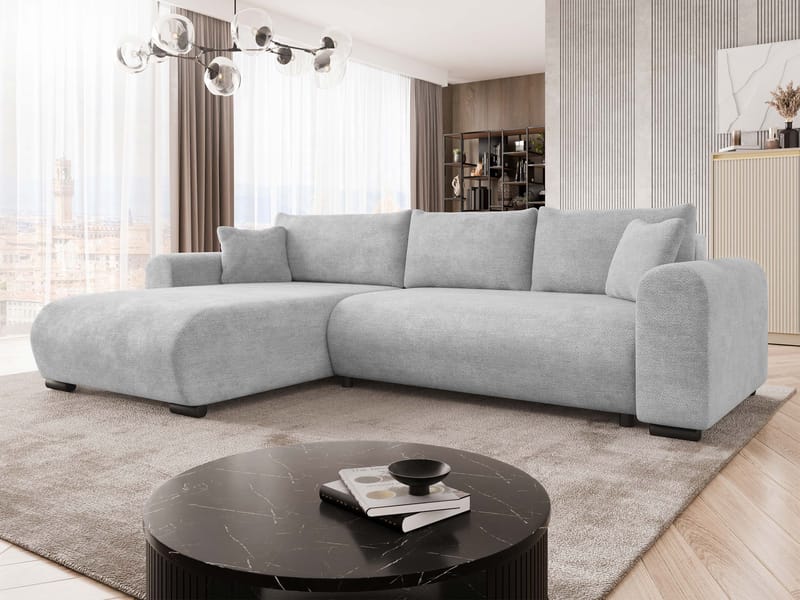 Handda 3-sits Bäddsoffa med divan - grå - Möbler - Soffa - Bäddsoffa - Hörnbäddsoffa